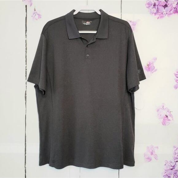 Fila Sport Grey Button Spread Collar Performance Golf Polo XXL - Picture 2 of 7